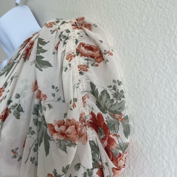 Reformation Cream Floral Midi Dress - Picture 6 of 8